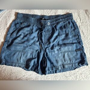 DKNY Blue Cargo Shorts Elastic Waist